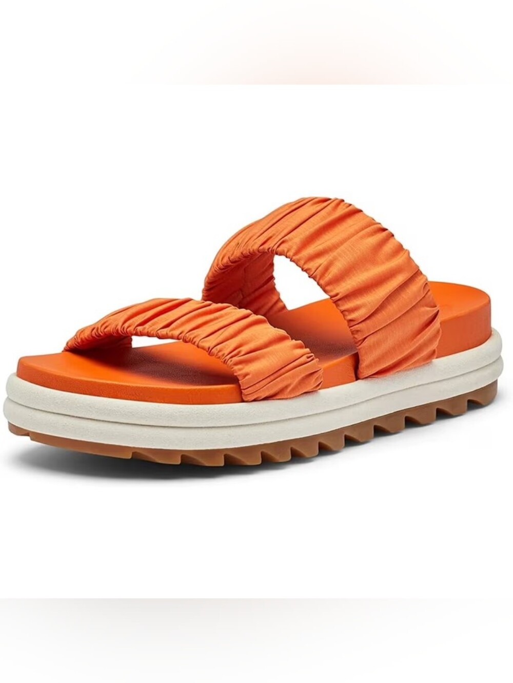 Sorel Women's Two Strap Slide Sandals, Platform Orange Size 6.5 EU 37.5